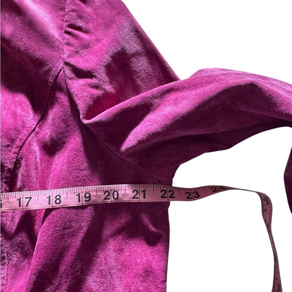 Preston And York Vintage Leather Jacket Magenta Women’s Size XL - Picture 6 of 7